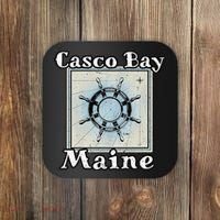 Casco Bay Maine Maritime Nautical History Ship Wheel Sailing Coaster thumb 0