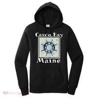 Casco Bay Maine Maritime Nautical History Ship Wheel Sailing Women's Hoodie thumb 0