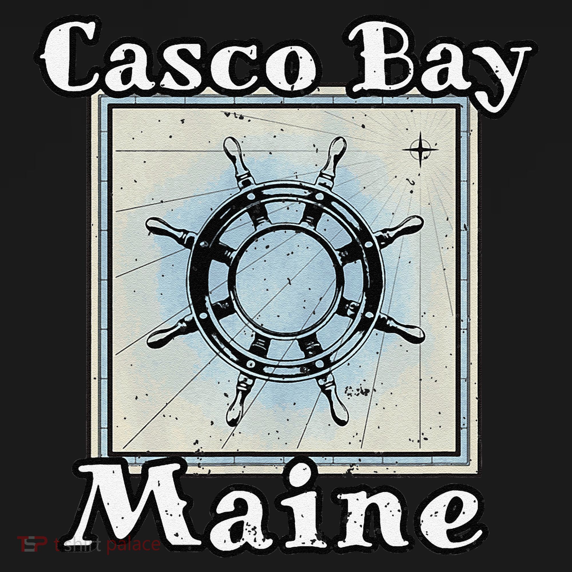 Casco Bay Maine Maritime Nautical History Ship Wheel Sailing Women's Hoodie