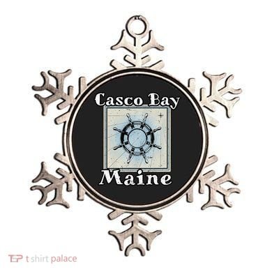 Casco Bay Maine Maritime Nautical History Ship Wheel Sailing Ornament