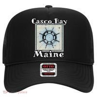Casco Bay Maine Maritime Nautical History Ship Wheel Sailing Hat thumb 0