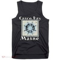 Casco Bay Maine Maritime Nautical History Ship Wheel Sailing Tank Top thumb 0