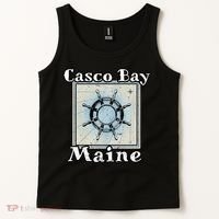 Casco Bay Maine Maritime Nautical History Ship Wheel Sailing Tank Top thumb 2