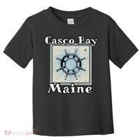 Casco Bay Maine Maritime Nautical History Ship Wheel Sailing Toddler T-Shirt thumb 0