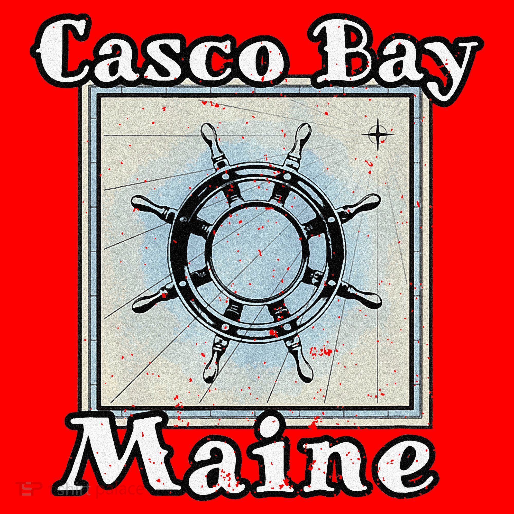 Casco Bay Maine Maritime Nautical History Ship Wheel Sailing Santa Hat