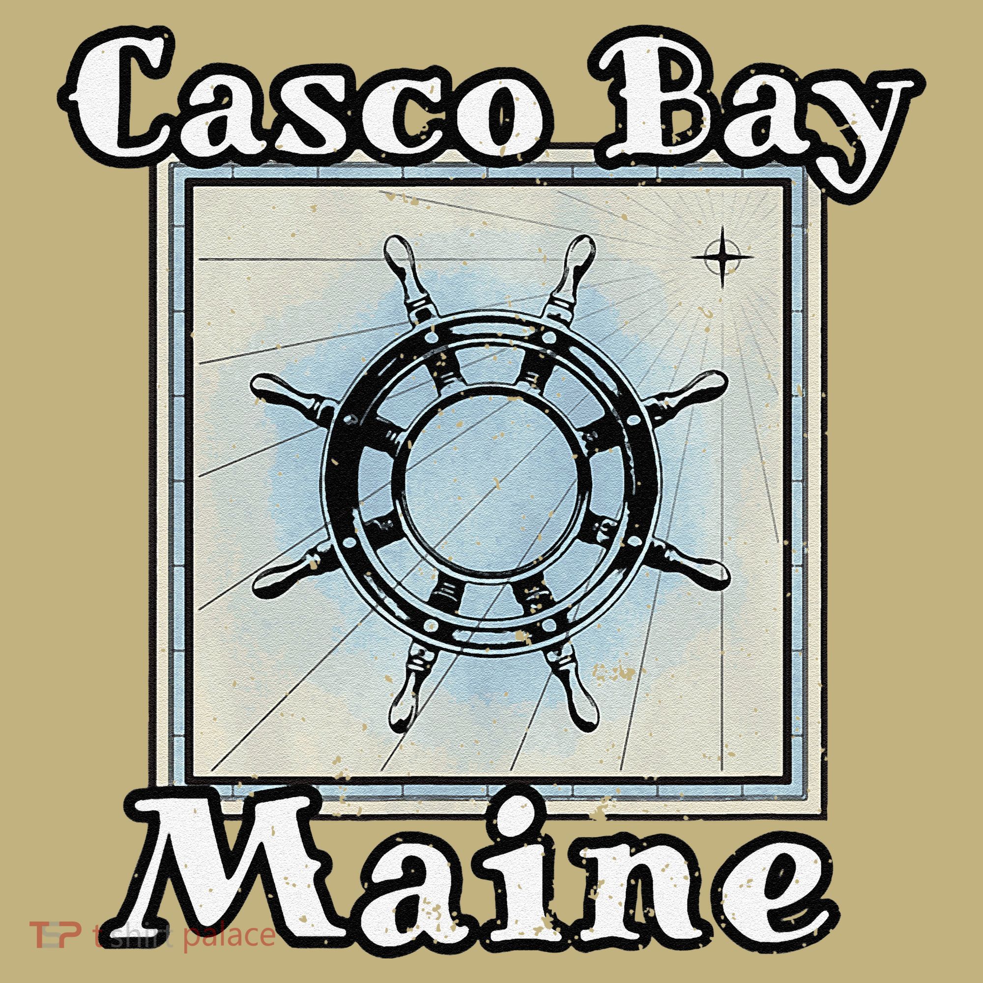 Casco Bay Maine Maritime Nautical History Ship Wheel Sailing Hoodie