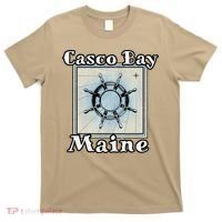 Casco Bay Maine Maritime Nautical History Ship Wheel Sailing T-Shirt thumb 0