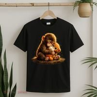 Cute Baby Monkey Punch Viral Zoo Japan T-Shirt thumb 2