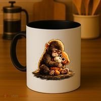 Cute Baby Monkey Punch Viral Zoo Japan Coffee Mug thumb 4