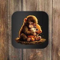 Cute Baby Monkey Punch Viral Zoo Japan Coaster thumb 0
