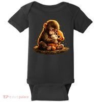 Cute Baby Monkey Punch Viral Zoo Japan Baby Bodysuit thumb 0