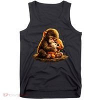 Cute Baby Monkey Punch Viral Zoo Japan Tank Top thumb 0