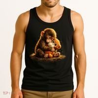 Cute Baby Monkey Punch Viral Zoo Japan Tank Top thumb 3