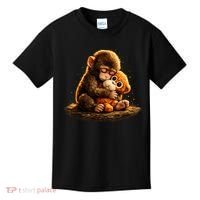 Cute Baby Monkey Punch Viral Zoo Japan Kids T-Shirt thumb 0