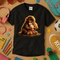 Cute Baby Monkey Punch Viral Zoo Japan Kids T-Shirt thumb 3