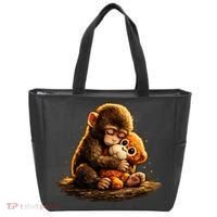 Cute Baby Monkey Punch Viral Zoo Japan Tote Bag thumb 0