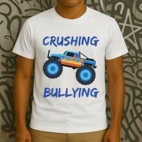 Crushing Bullying Monster Truck Anti Bully T-Shirt thumb 3