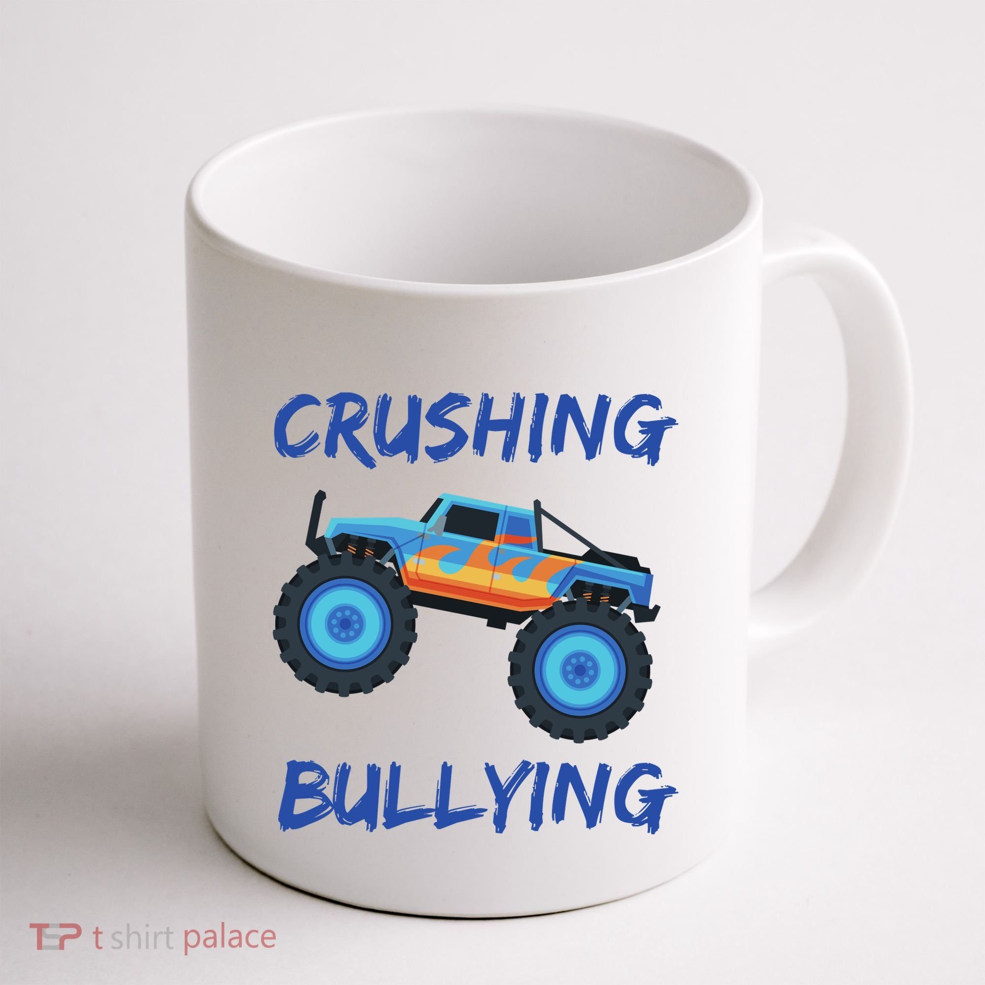 Crushing Bullying Monster Truck Anti Bully Coffee Mug