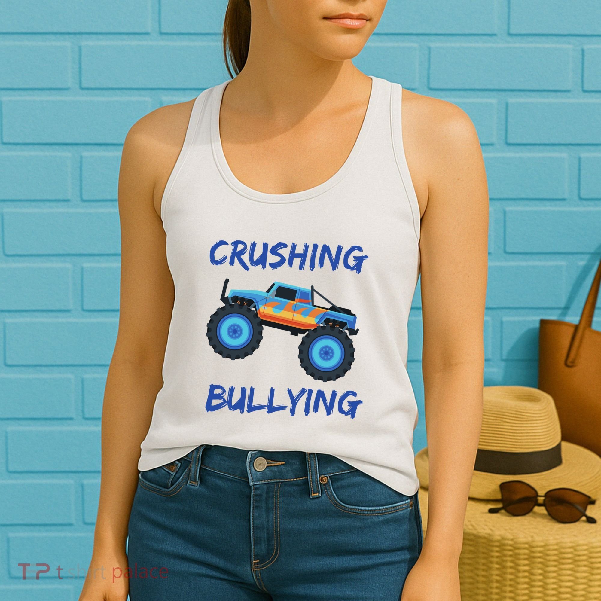 Crushing Bullying Monster Truck Anti Bully Women's Tank Top