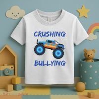 Crushing Bullying Monster Truck Anti Bully Toddler T-Shirt thumb 3