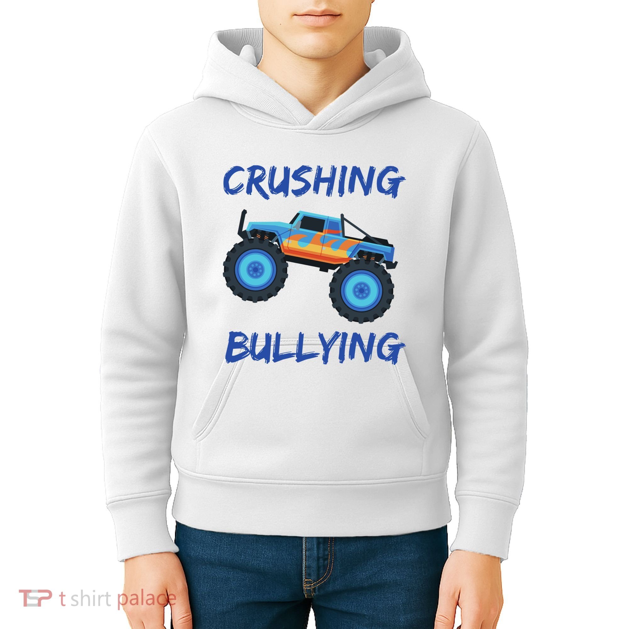 Crushing Bullying Monster Truck Anti Bully Kids Hoodie