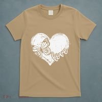 Cute Butterfly Monarchs Lovers Entomologist Women Love T-Shirt thumb 5