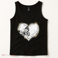 Cute Butterfly Monarchs Lovers Women Cutens Leopard Tank Top thumb 2