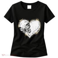Cute Butterfly Monarchs Lovers Women Cutens Leopard Women's T-Shirt thumb 0