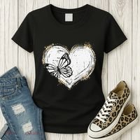 Cute Butterfly Monarchs Lovers Women Cutens Leopard Women's T-Shirt thumb 3