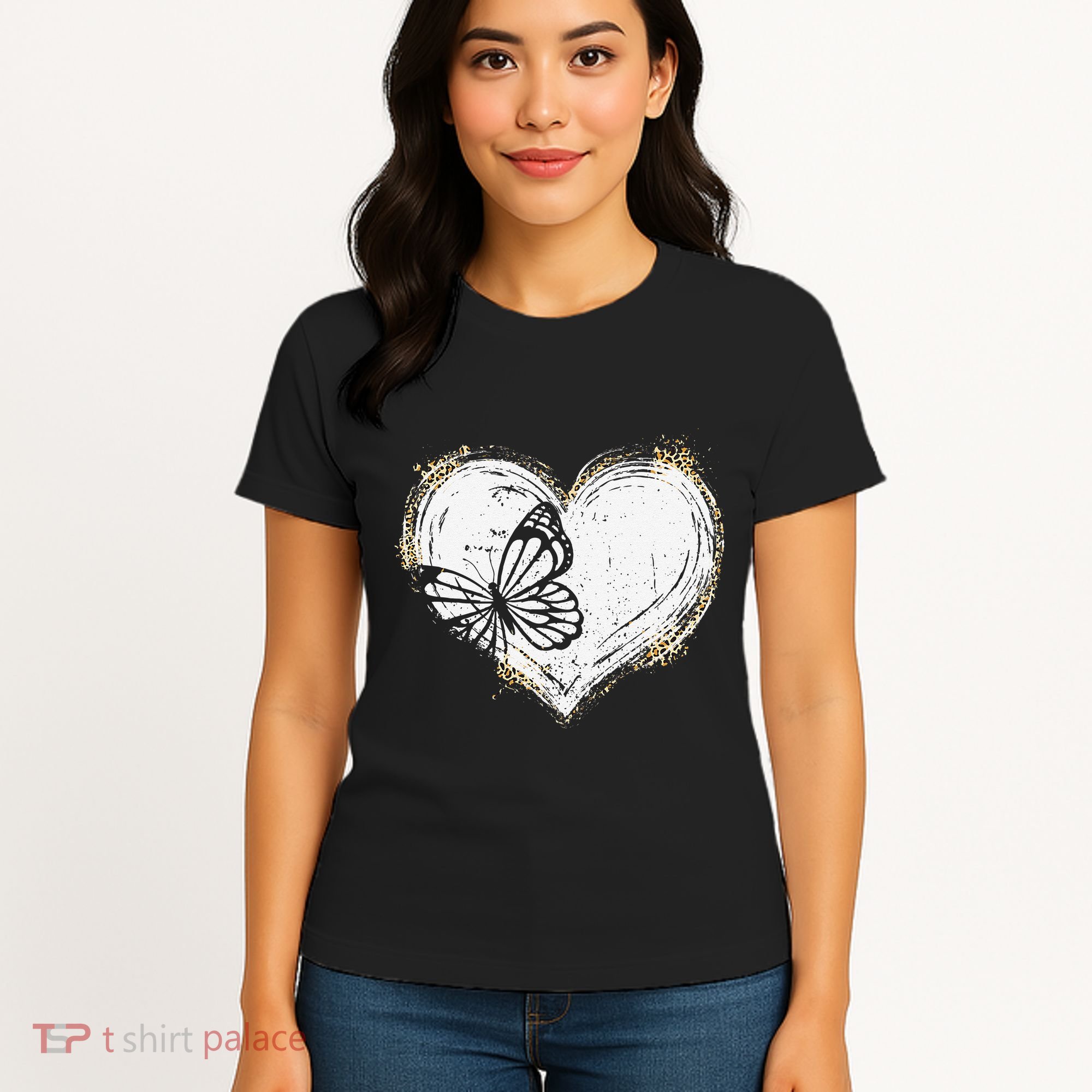 Cute Butterfly Monarchs Lovers Women Cutens Leopard Women's T-Shirt