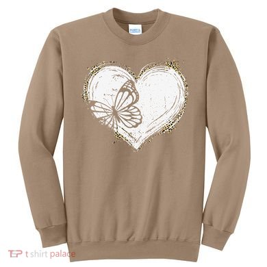 Cute Butterfly Monarchs Lovers Women Cutens Leopard Sweatshirt