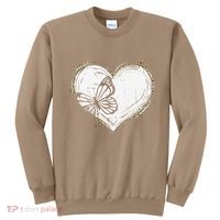 Cute Butterfly Monarchs Lovers Women Cutens Leopard Sweatshirt thumb 0