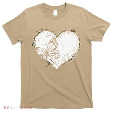 Cute Butterfly Monarchs Lovers Women Cutens Leopard T-Shirt