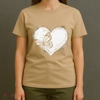 Cute Butterfly Monarchs Lovers Women Cutens Leopard T-Shirt thumb 4