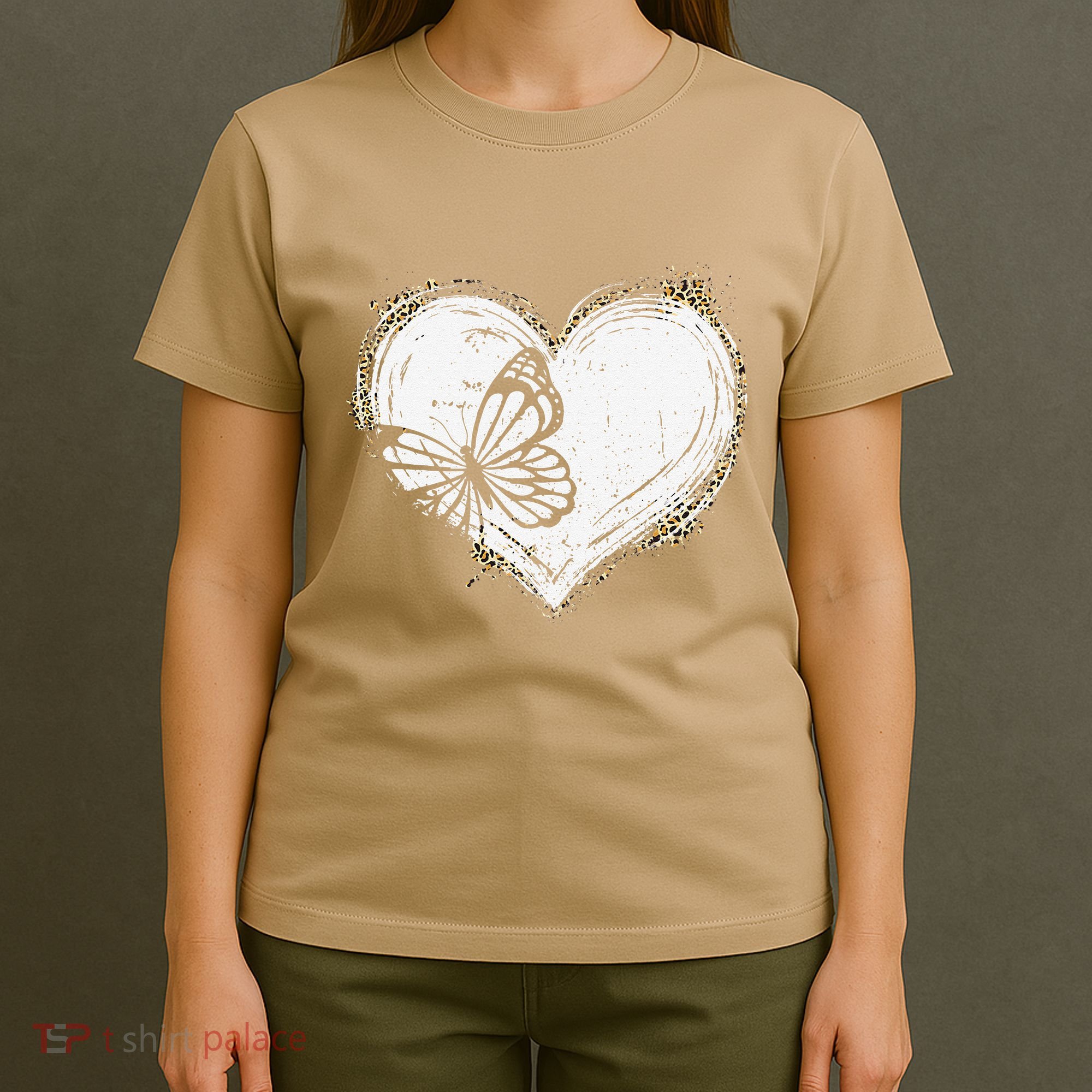 Cute Butterfly Monarchs Lovers Women Cutens Leopard T-Shirt