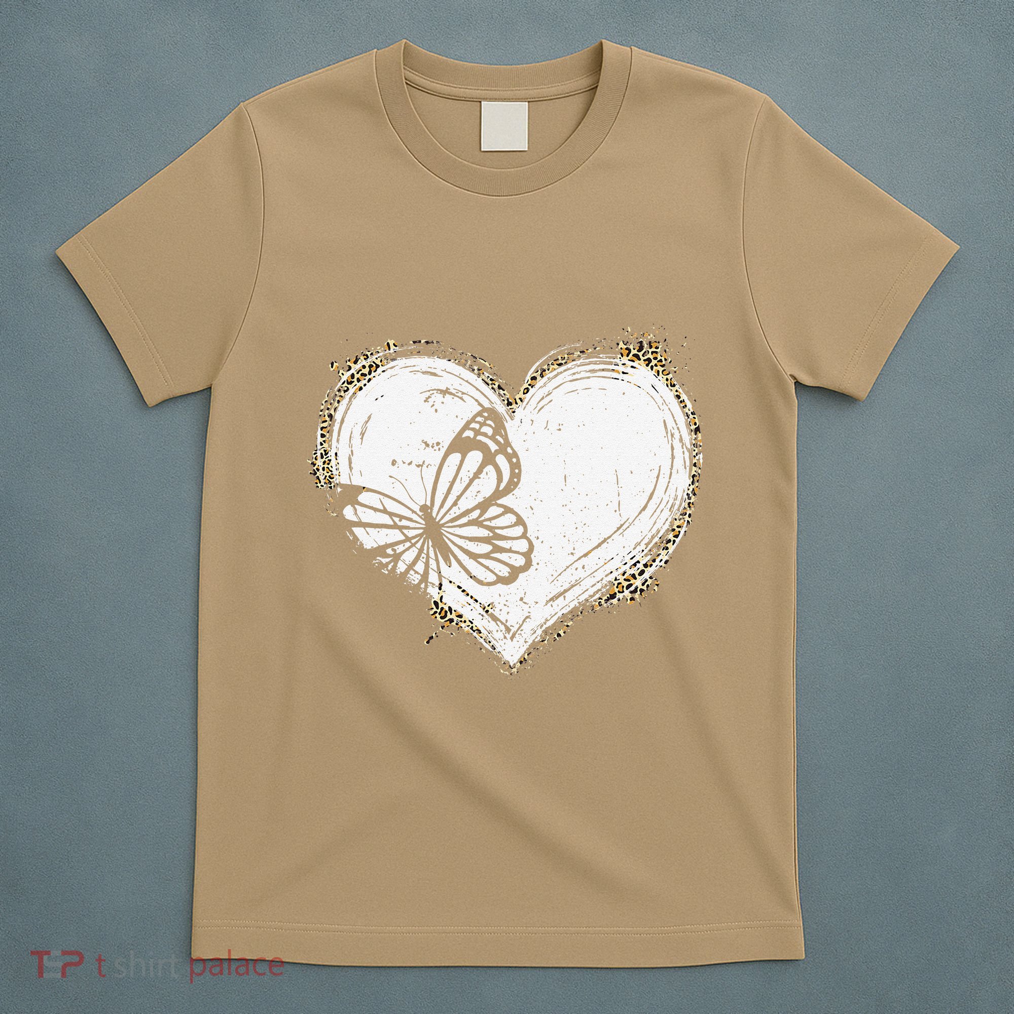 Cute Butterfly Monarchs Lovers Women Cutens Leopard T-Shirt