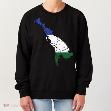 Cascadia Bioregion Map Flag Independence Distressed Women's Sweatshirt