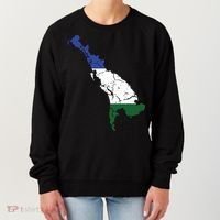 Cascadia Bioregion Map Flag Independence Distressed Women's Sweatshirt thumb 0