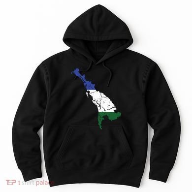 Cascadia Bioregion Map Flag Independence Distressed Hoodie