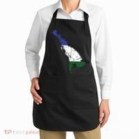 Cascadia Bioregion Map Flag Independence Distressed Apron thumb 2