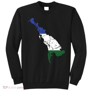 Cascadia Bioregion Map Flag Independence Distressed Sweatshirt