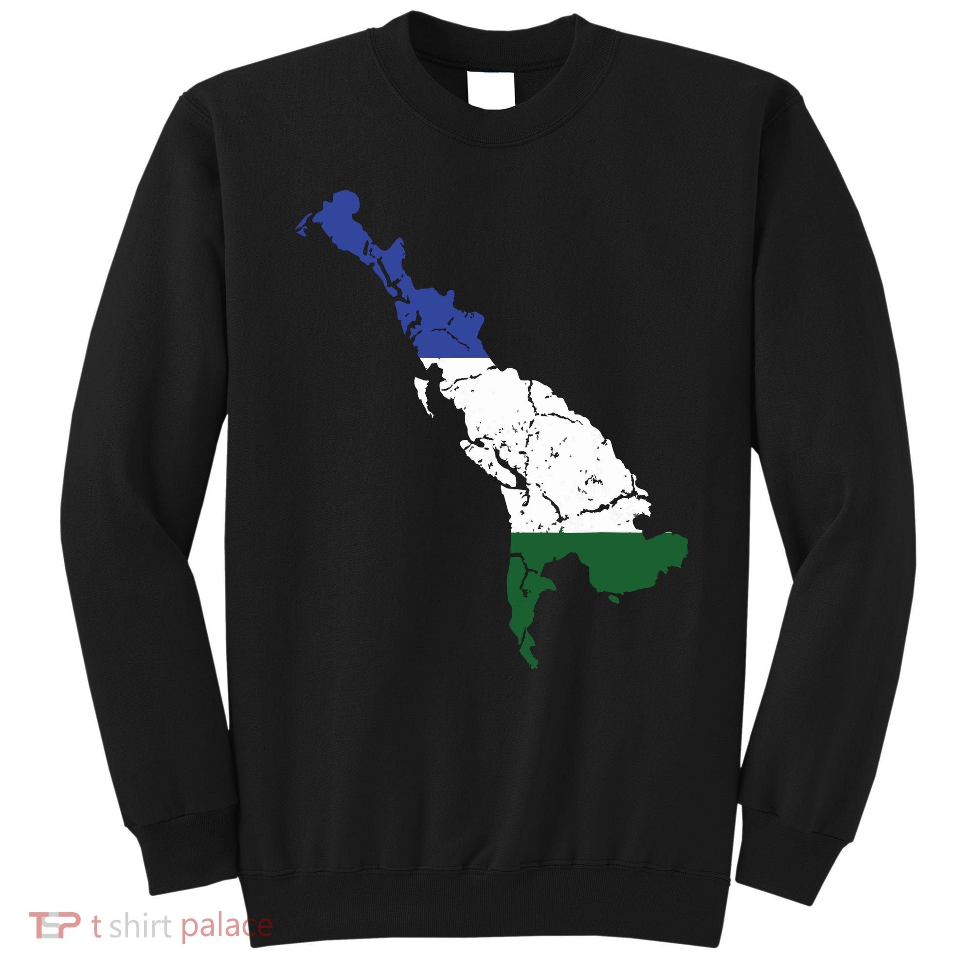 Cascadia Bioregion Map Flag Independence Distressed Sweatshirt