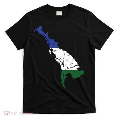 Cascadia Bioregion Map Flag Independence Distressed T-Shirt