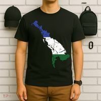 Cascadia Bioregion Map Flag Independence Distressed T-Shirt thumb 6
