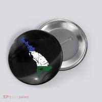 Cascadia Bioregion Map Flag Independence Distressed Button thumb 0