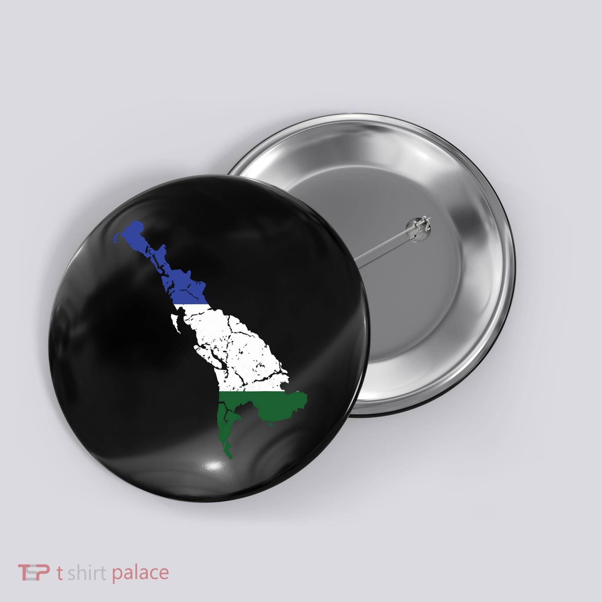 Cascadia Bioregion Map Flag Independence Distressed Button