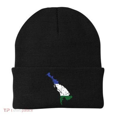 Cascadia Bioregion Map Flag Independence Distressed Beanie
