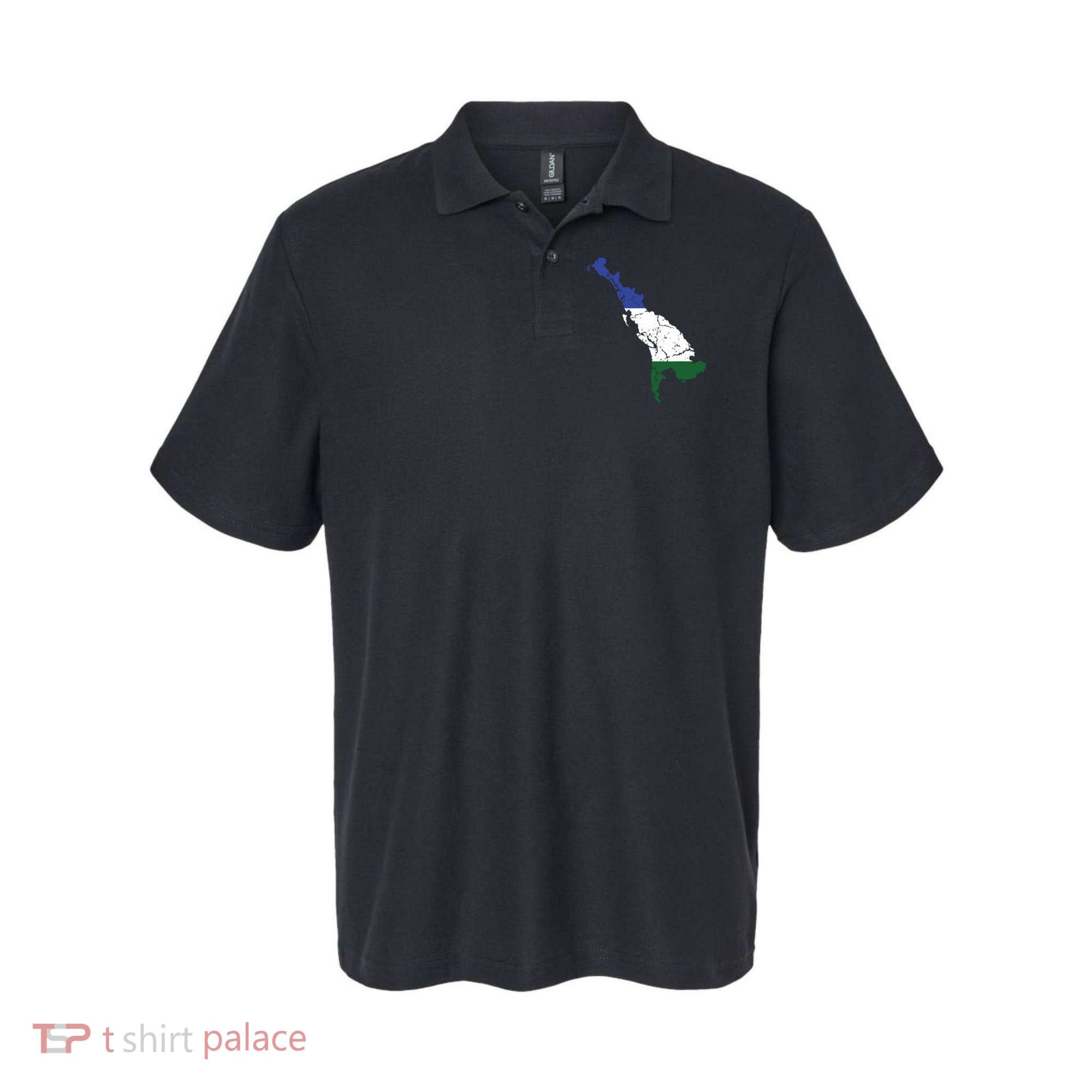 Cascadia Bioregion Map Flag Independence Distressed Polo