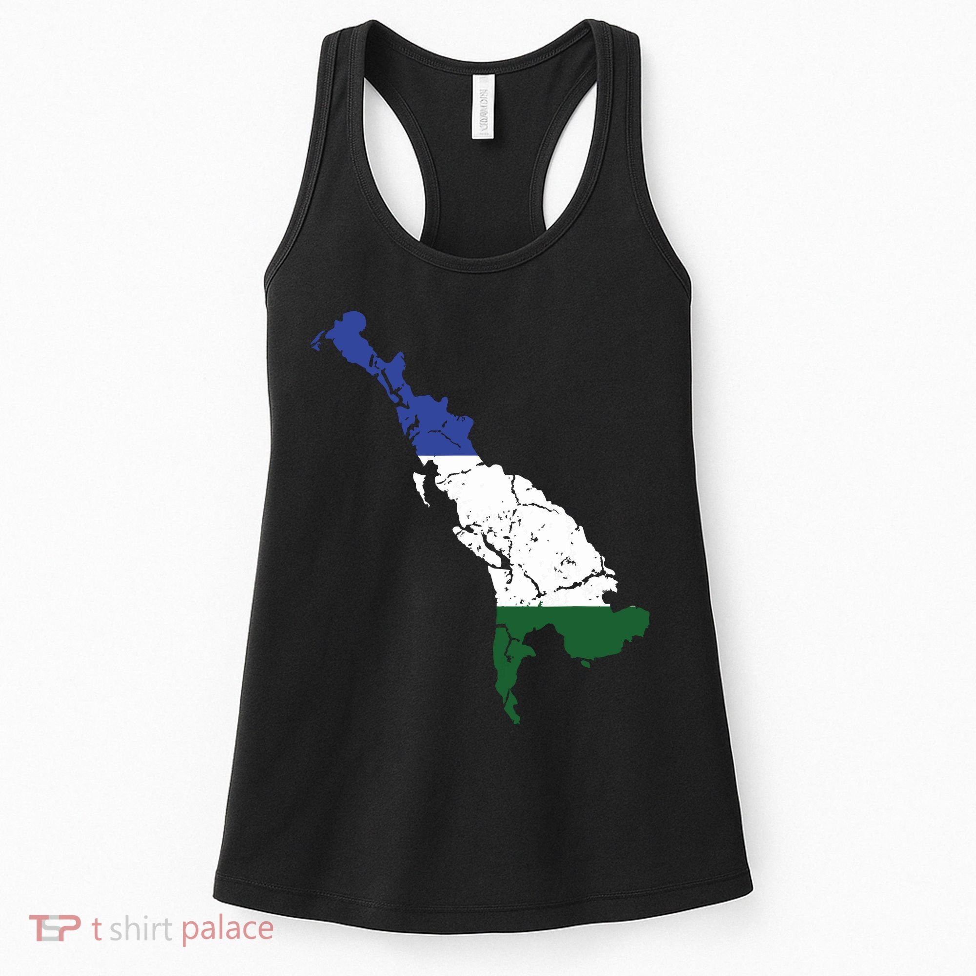 Cascadia Bioregion Map Flag Independence Distressed Women's Tank Top
