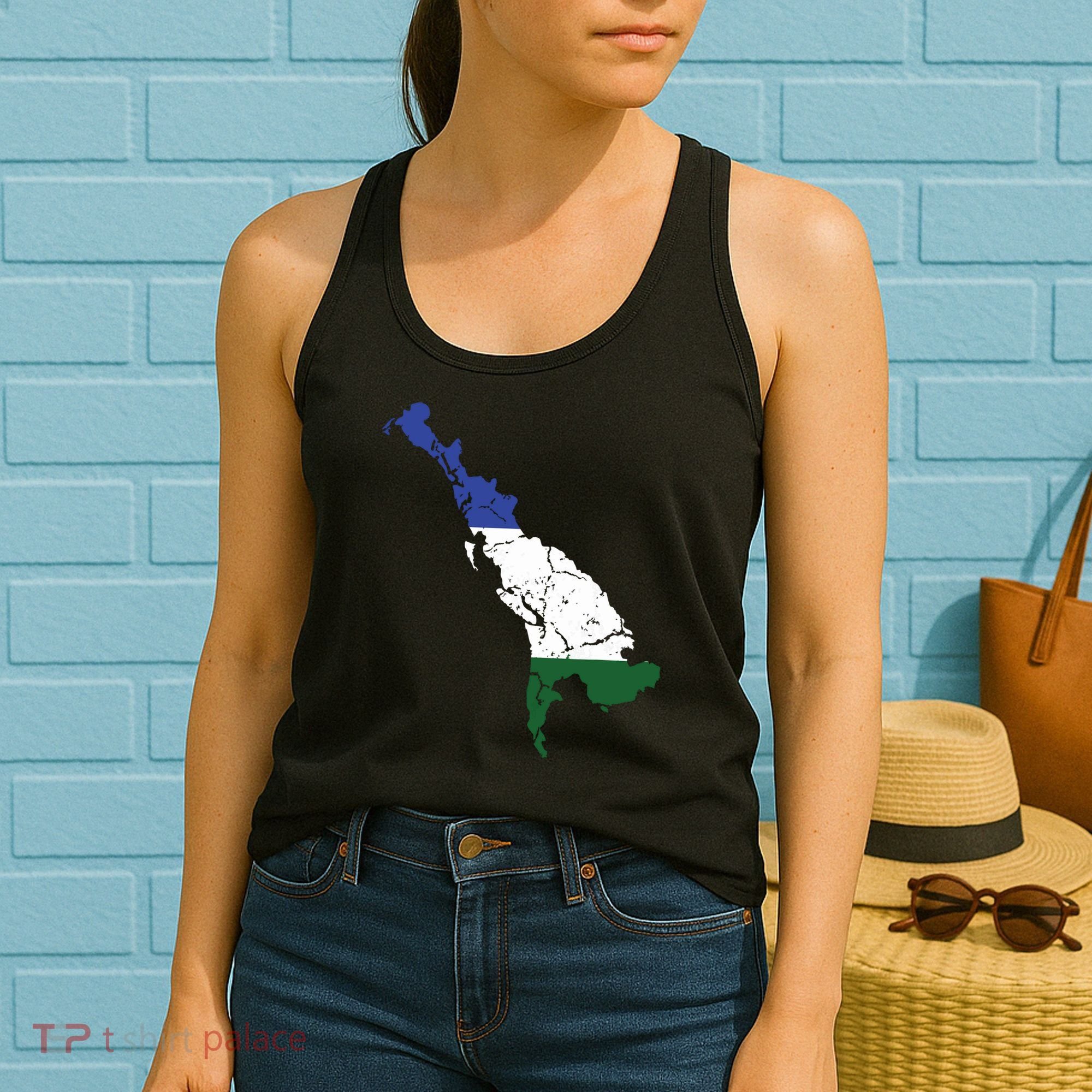 Cascadia Bioregion Map Flag Independence Distressed Women's Tank Top